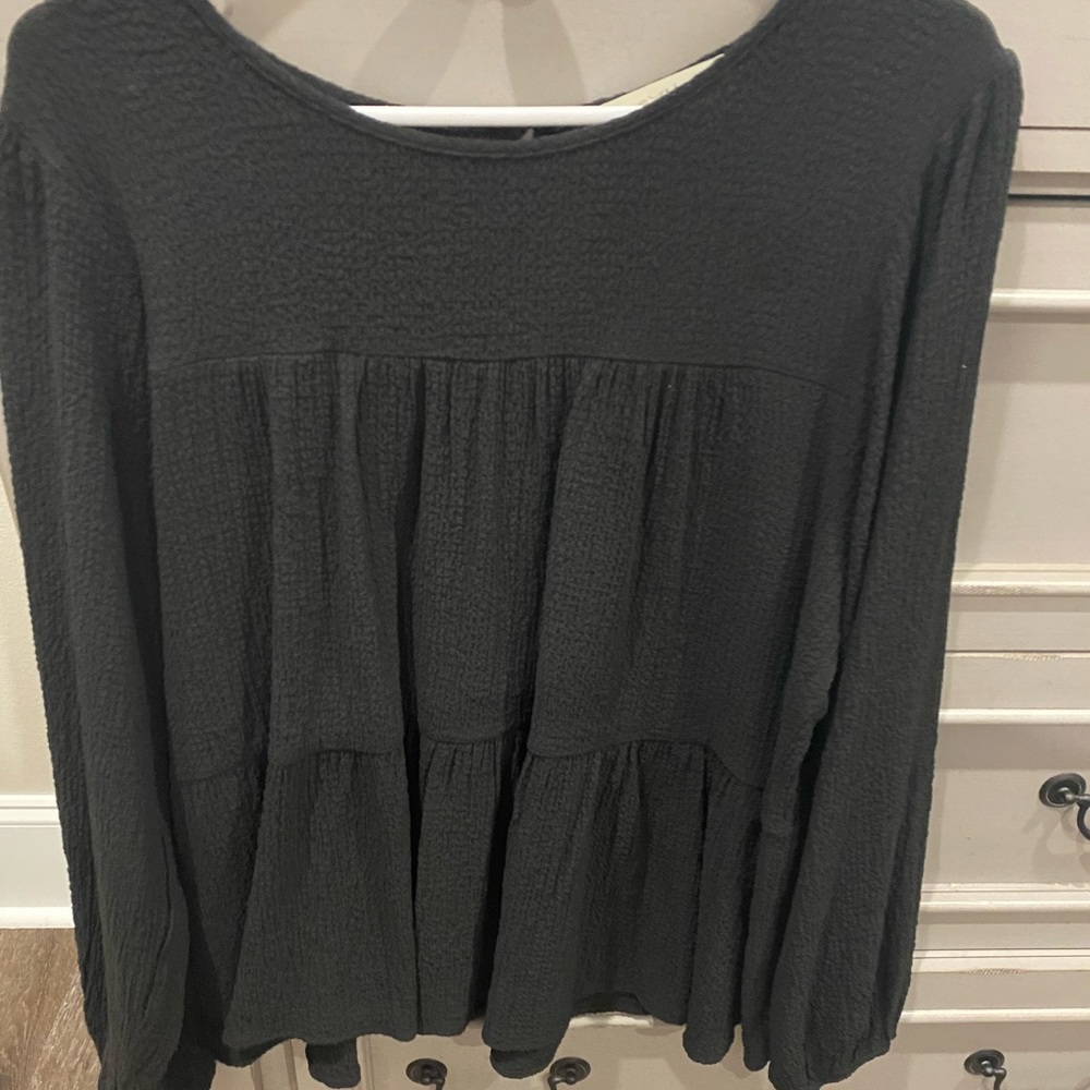 Black loose fitting top